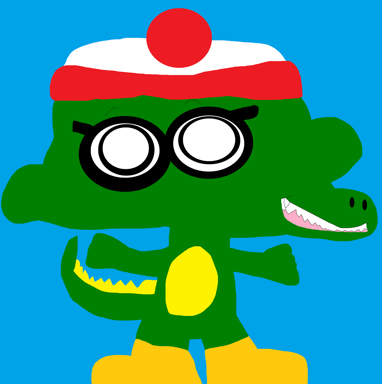 Gatortales Green Gator In Waldo Hat And Glasses by Falconlobo