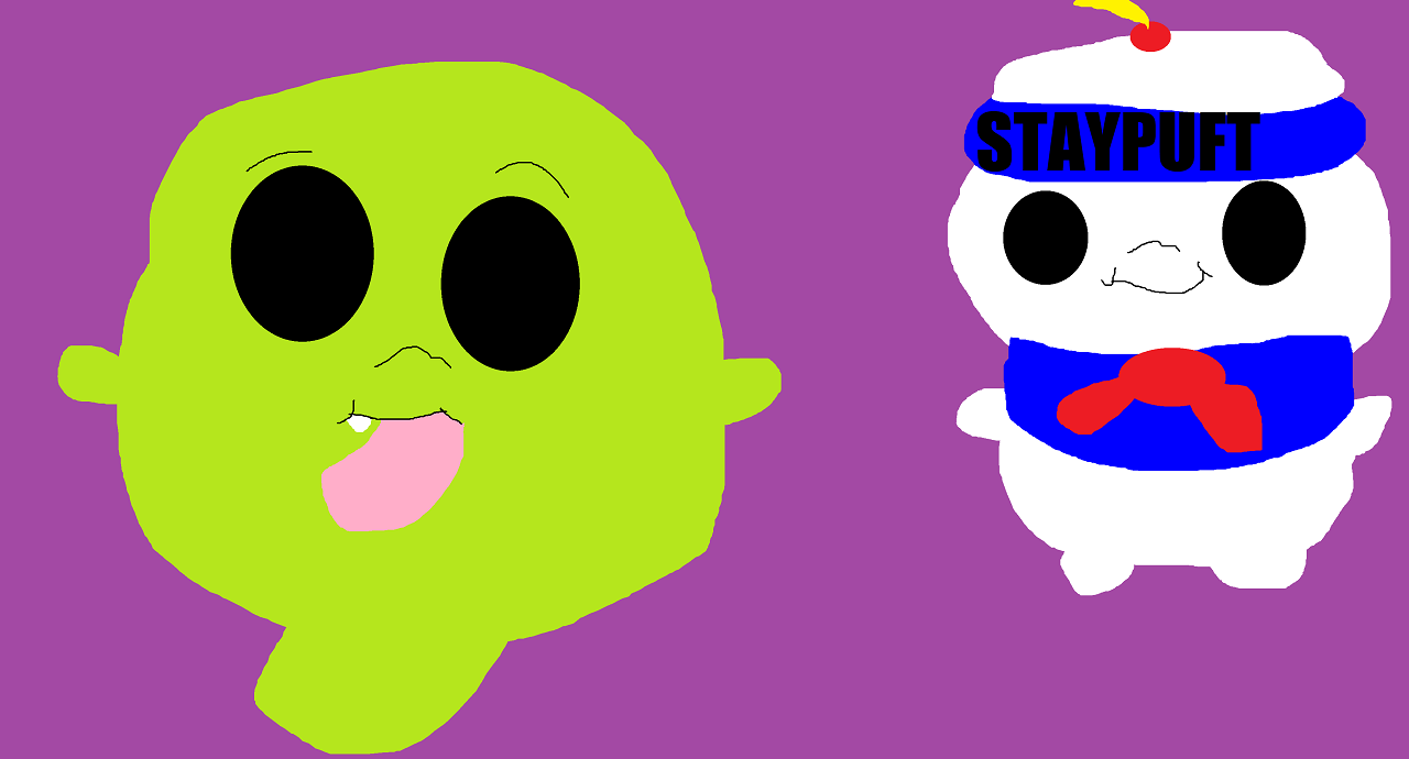 Slimer And Staypuft Squishmallows Again by Falconlobo