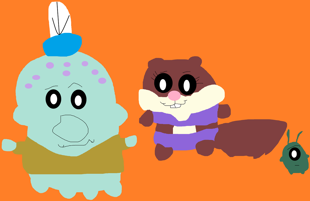 My Three Fave SB Characters AS Squishmallows by Falconlobo