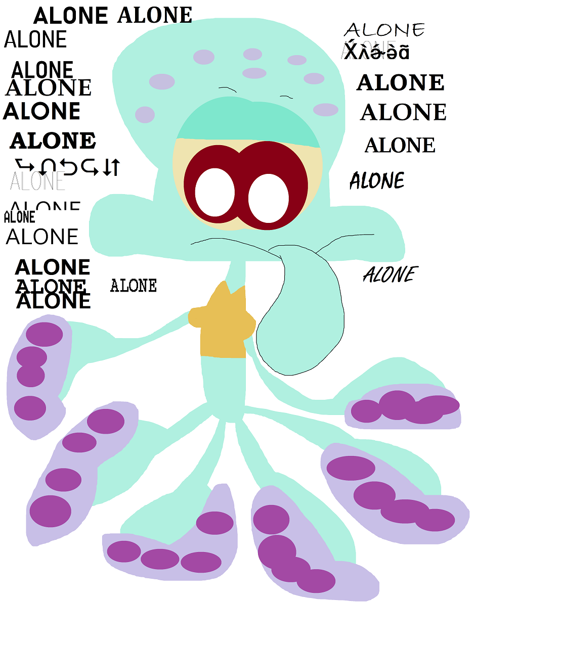 Alone Squidward by Falconlobo