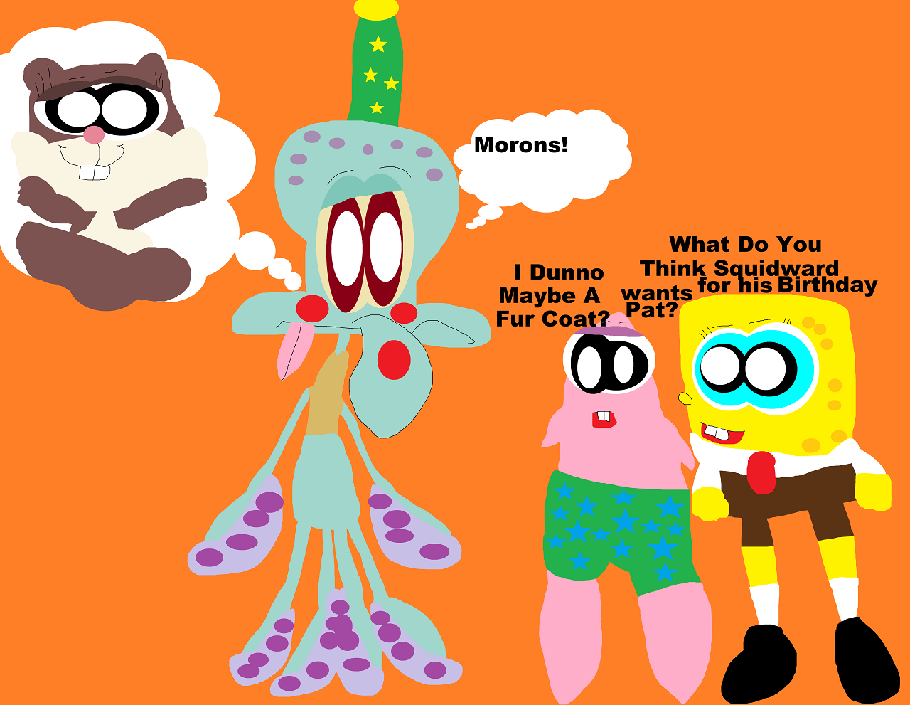 What do You Think Squidward Wants For His Birthday by Falconlobo