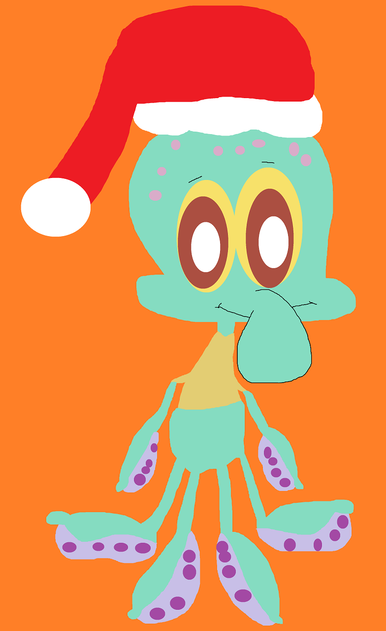 Chibi Holiday Squidward Plushie by Falconlobo