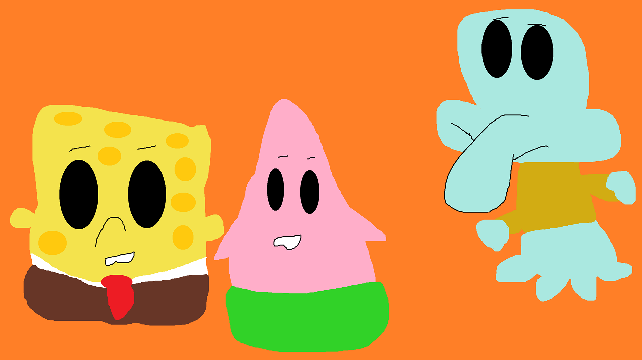 Three Spongebob Squishmallow Characters by Falconlobo