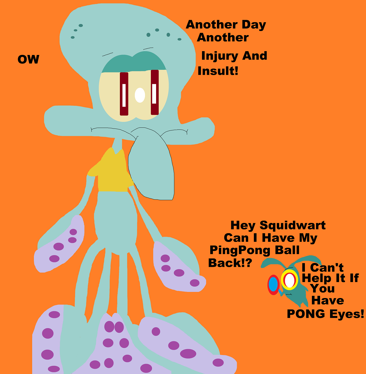 Squidward Has PONG Eyes by Falconlobo