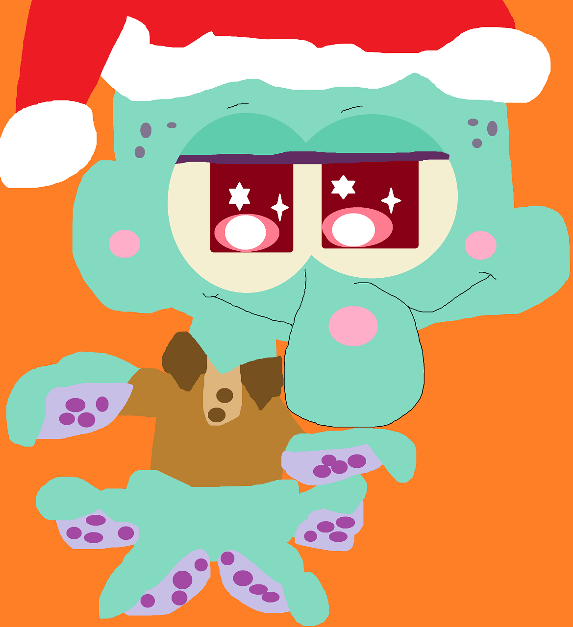 Squidward Holiday Squishable Based On My New Plush by Falconlobo