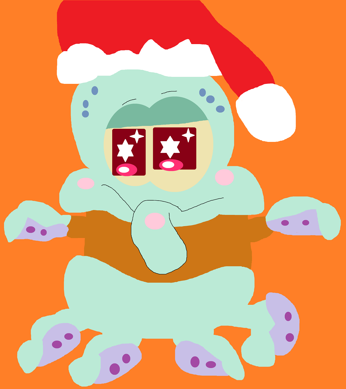 Squidward Holiday Squishable Based On My New Plush Again by Falconlobo