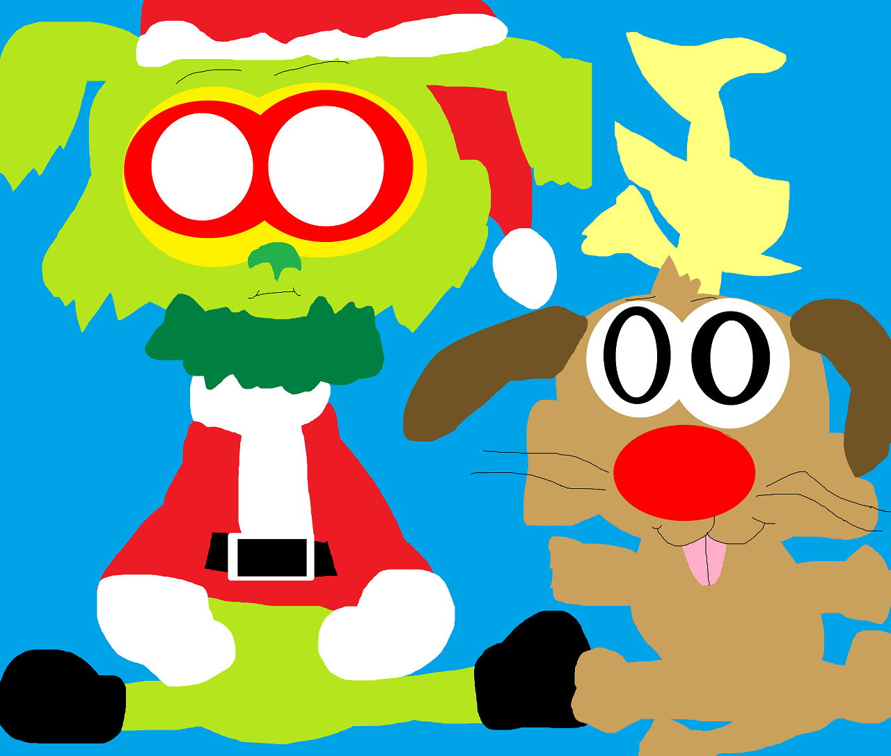 Santa Suit Grinch Sitting Plushie Max Plush Added by Falconlobo