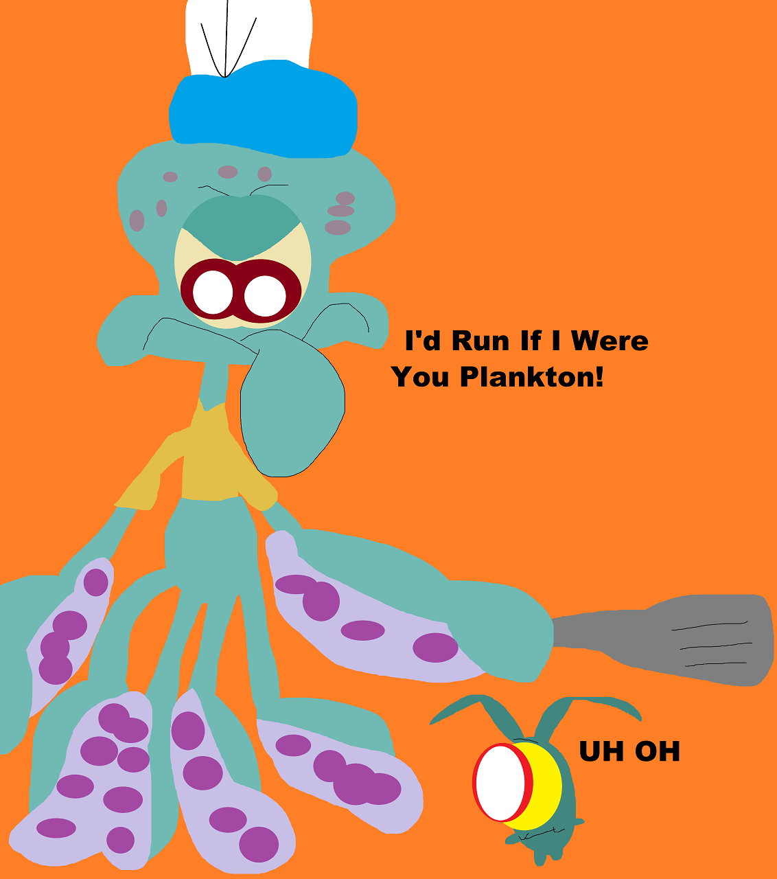 I'd Run If I Were You Plankton by Falconlobo