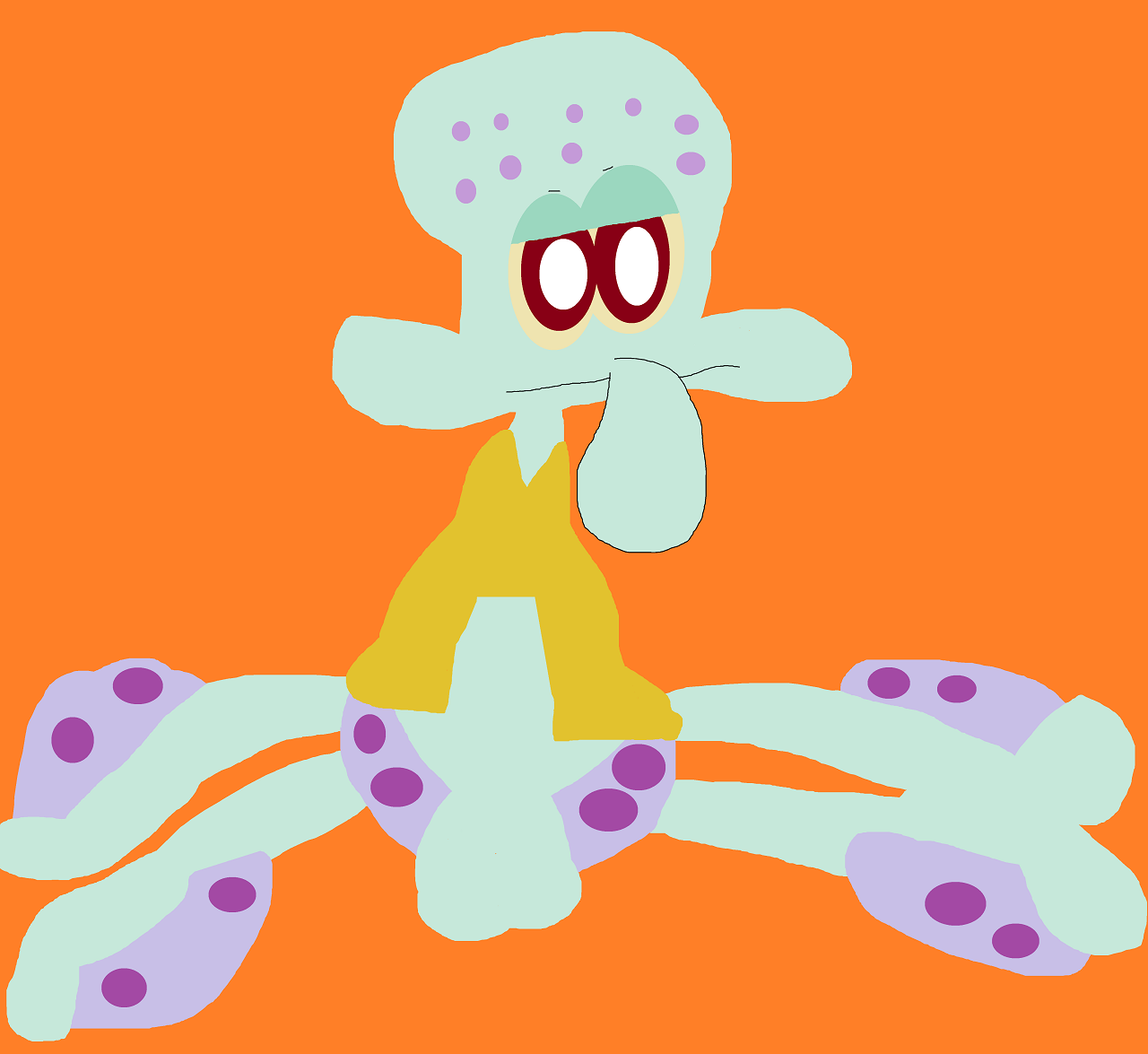 Big Squidward Sitting Plush by Falconlobo