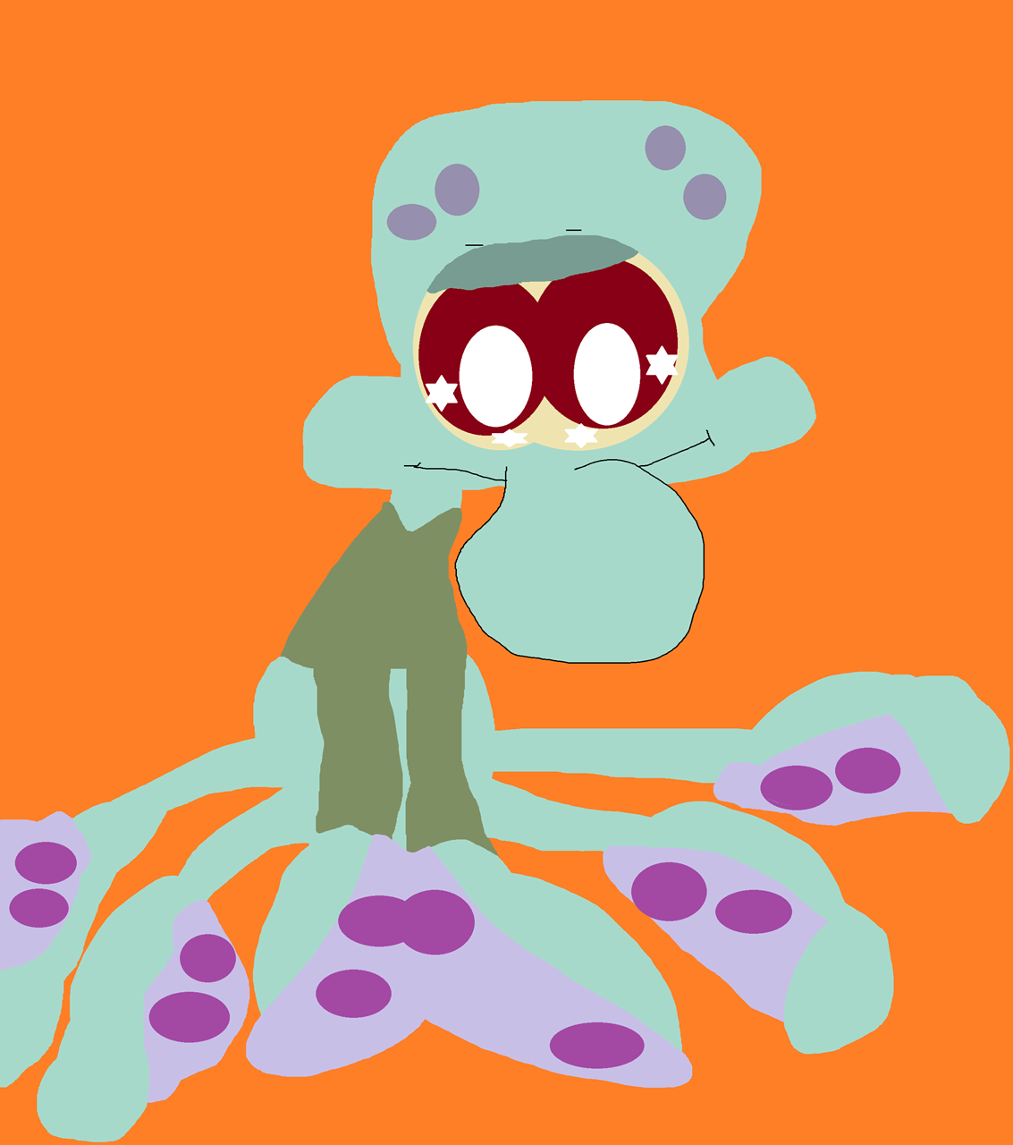 A Mix Of My Two Fave Squidward Plush Yet Again^^ by Falconlobo