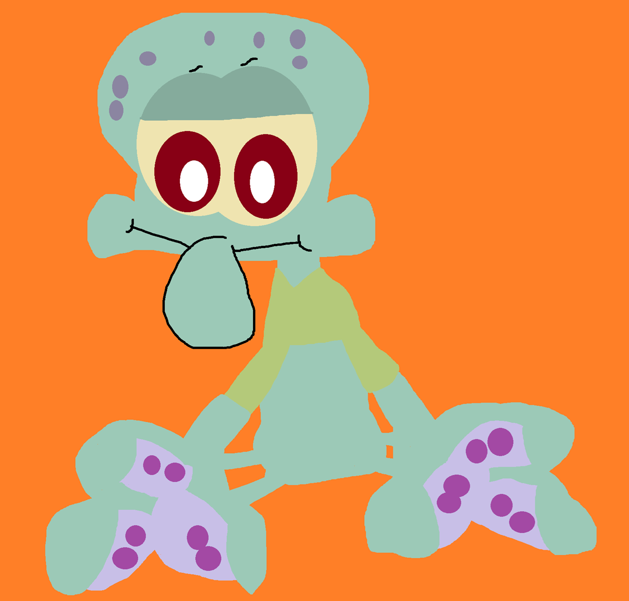 Cute Random Squidward Sitting Plushie^^ by Falconlobo