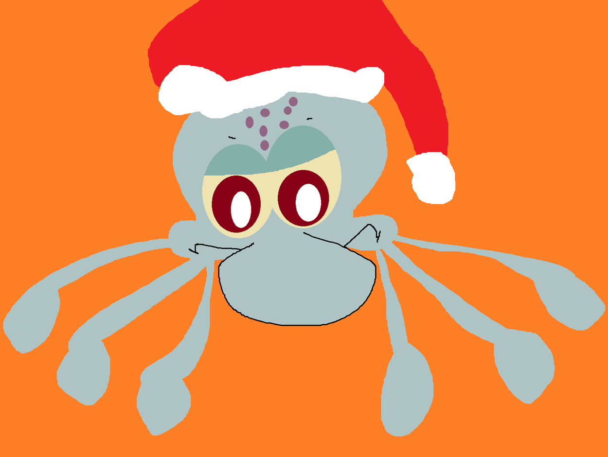 Squidward Jellie In Santa Hat^^ by Falconlobo