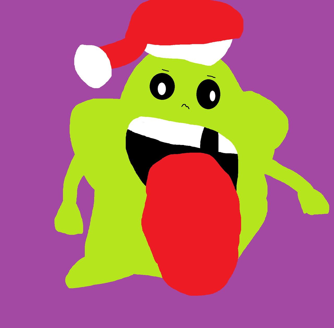 Random Slimer In Santa Hat^^ by Falconlobo