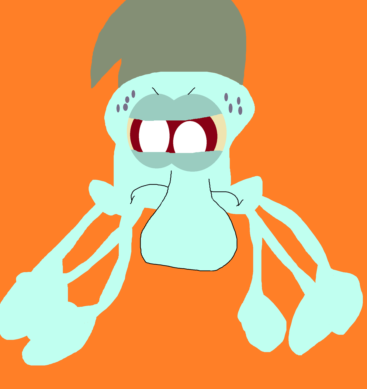 Grimpy Squidward^^ by Falconlobo