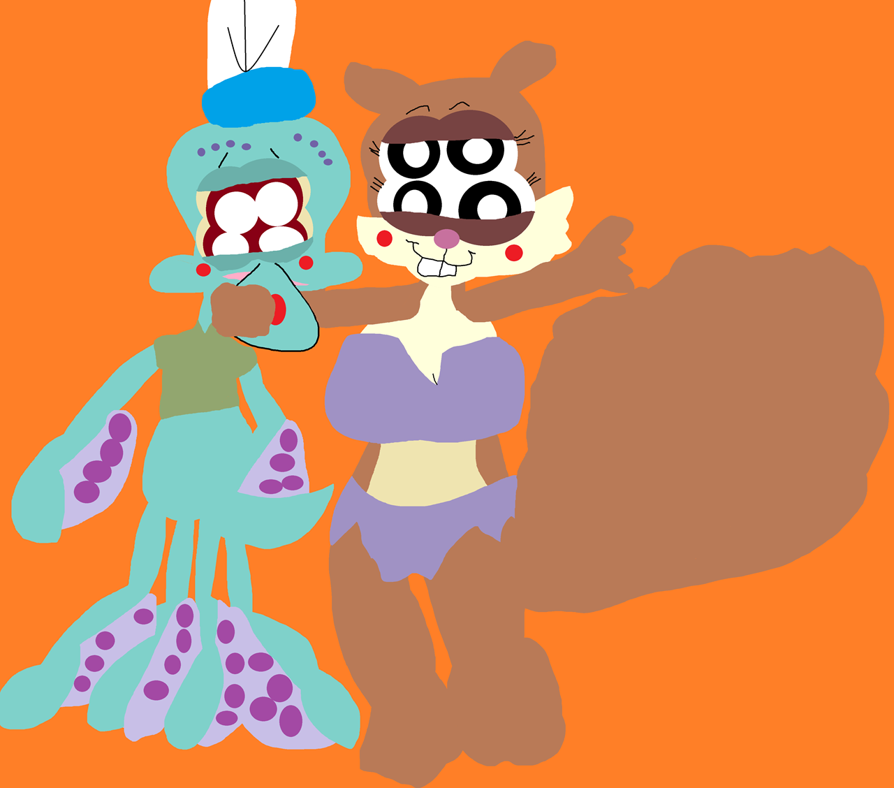 Cactus Flea Market Uniqlo Based Sandy Is Gonna Kiss Squidward^ by Falconlobo