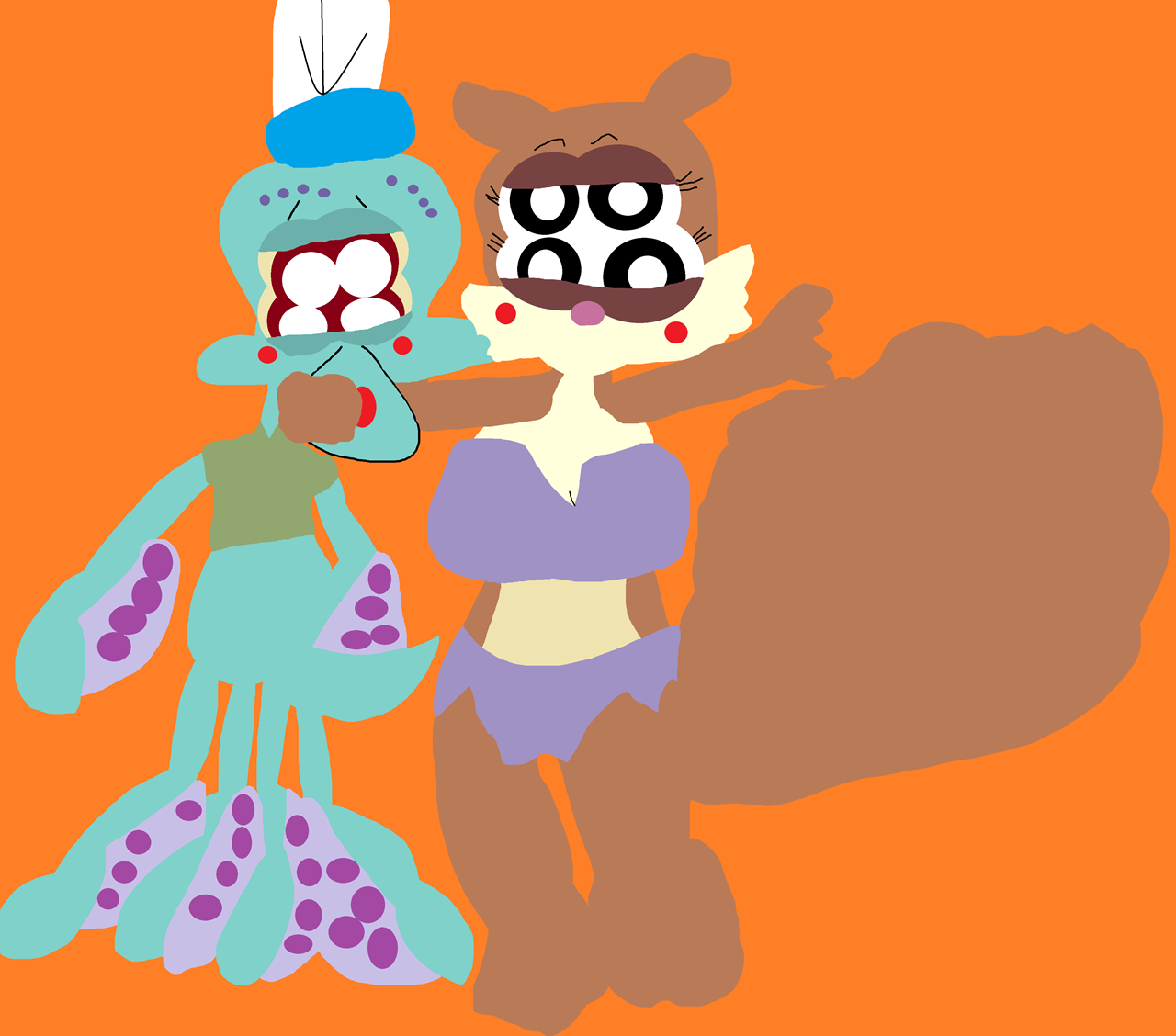 Cactus Flea Market Uniqlo Based Sandy Is Gonna Kiss Squidward Alt^ by Falconlobo