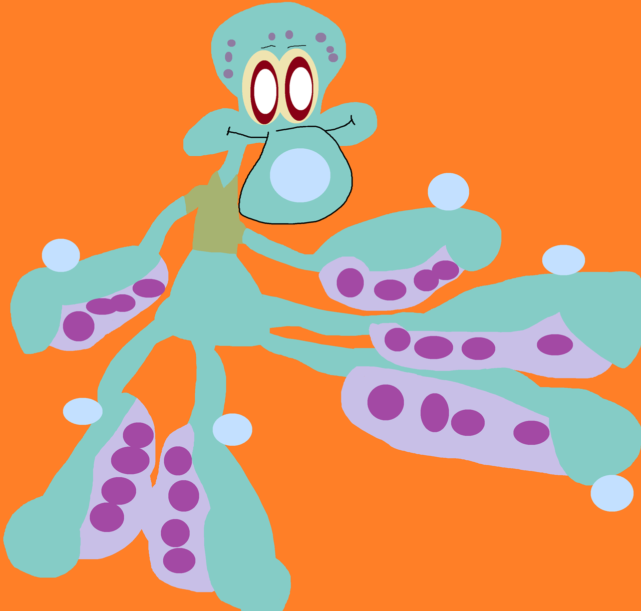 Gigantic Cute Squidward Window Cling Plush^^ by Falconlobo