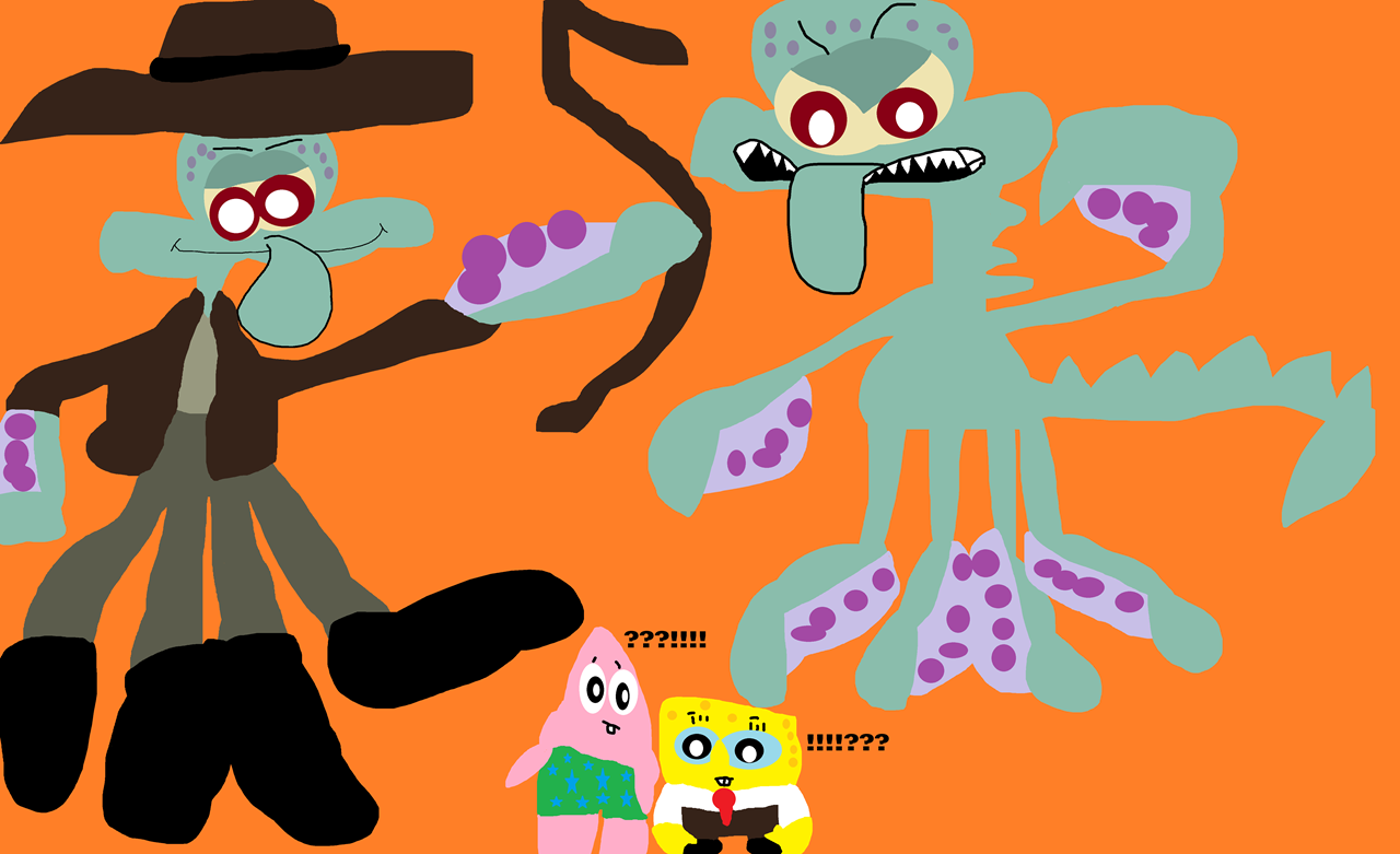 Giant Squidiana Jones Anthro Vs Squidasaurus Rex^^ by Falconlobo