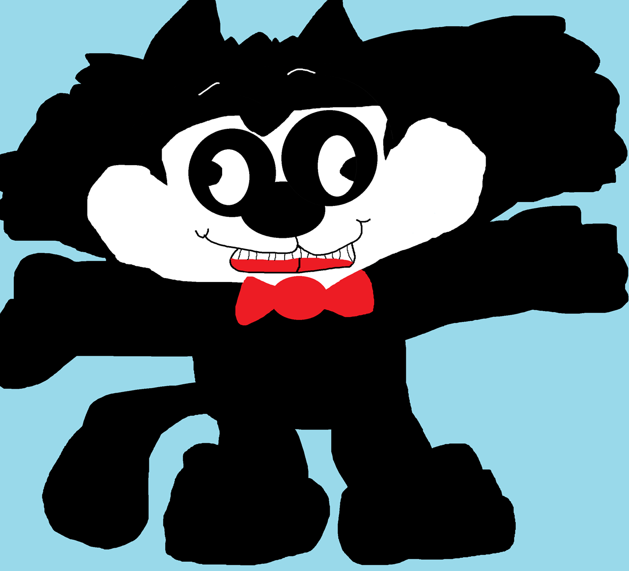 Felix The Cat In Red Bowtie^^ by Falconlobo
