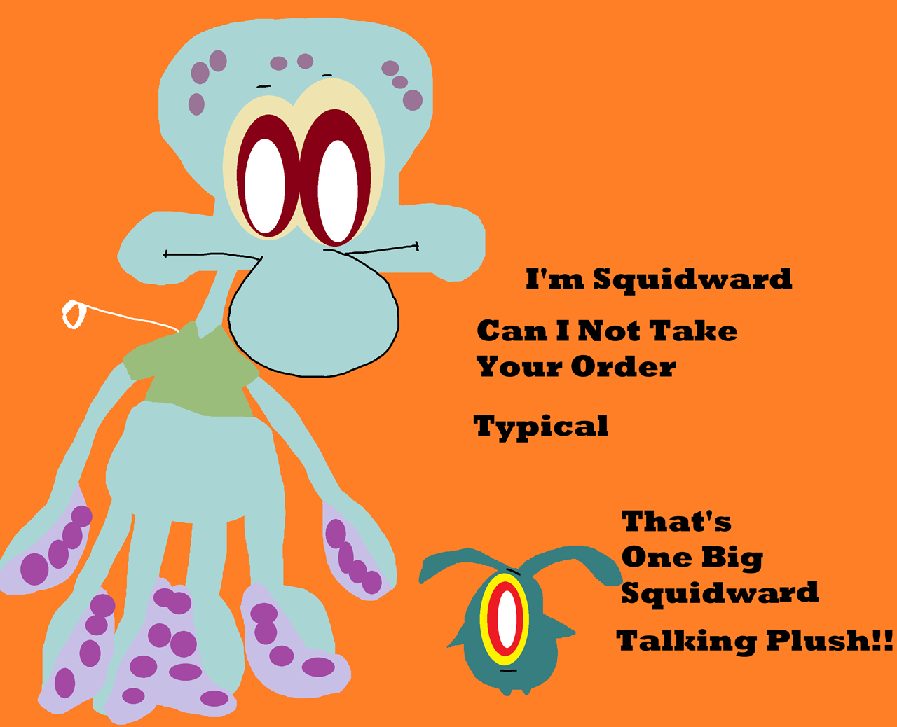 That's One Big Squidward Talking Plush^^ by Falconlobo