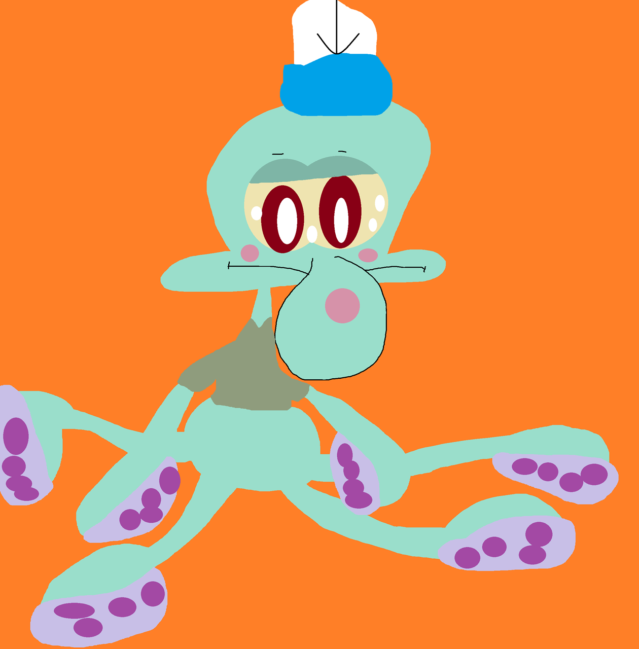 Giant Squidward Sitting Plushie^p^ by Falconlobo