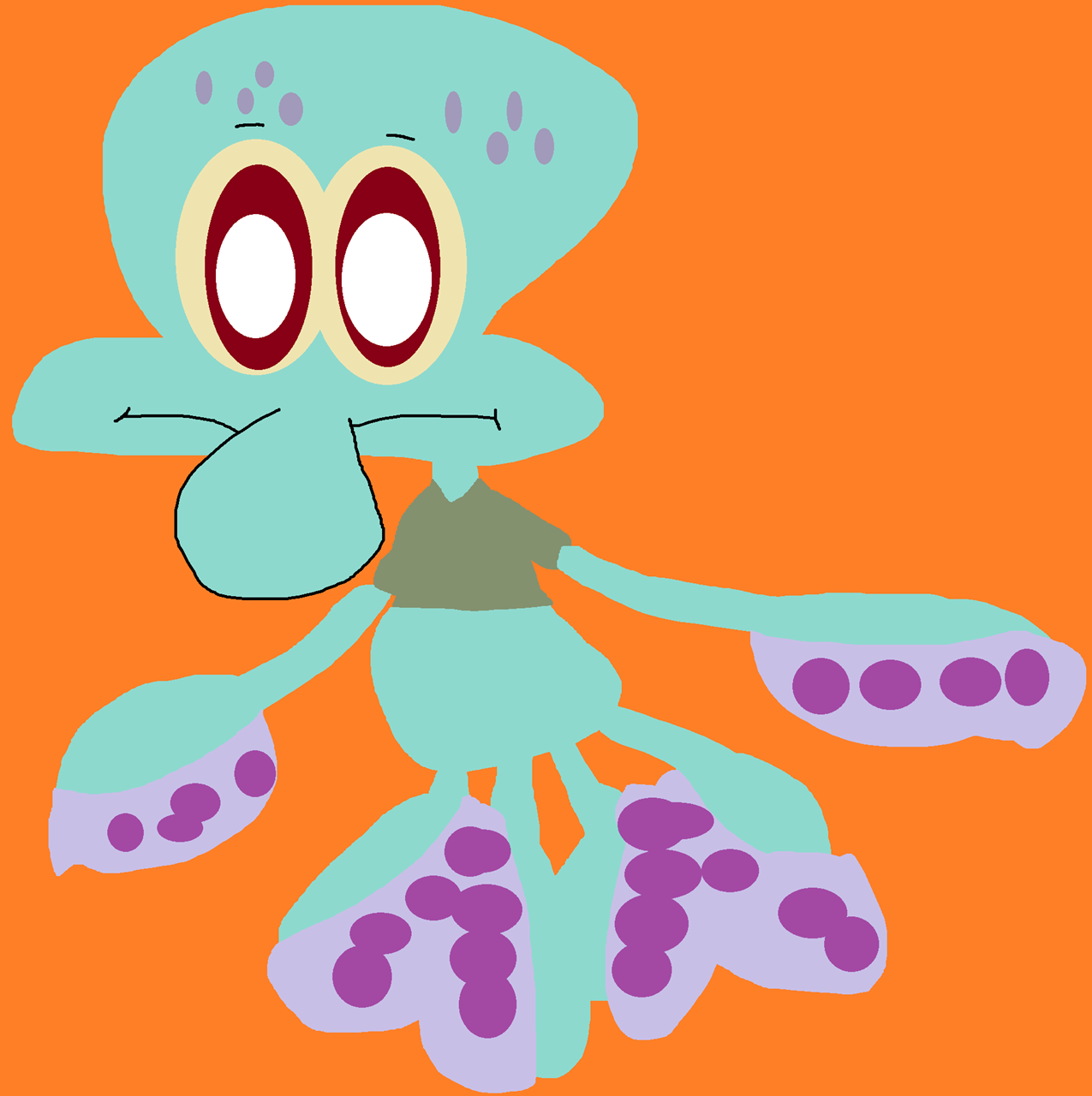 Big Cute Chibi Squidward Plush^^ by Falconlobo