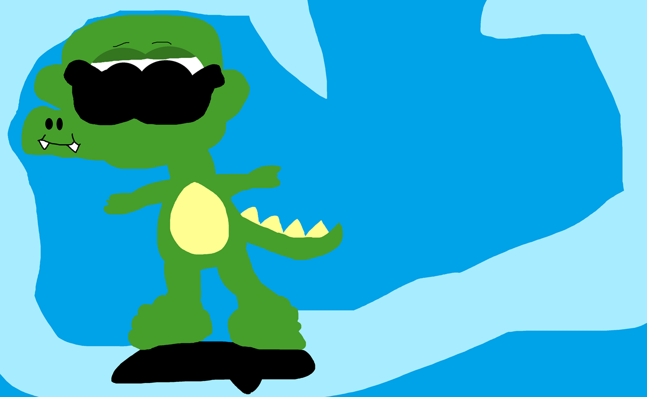 Gatortales Green Gator Surfing^^ by Falconlobo