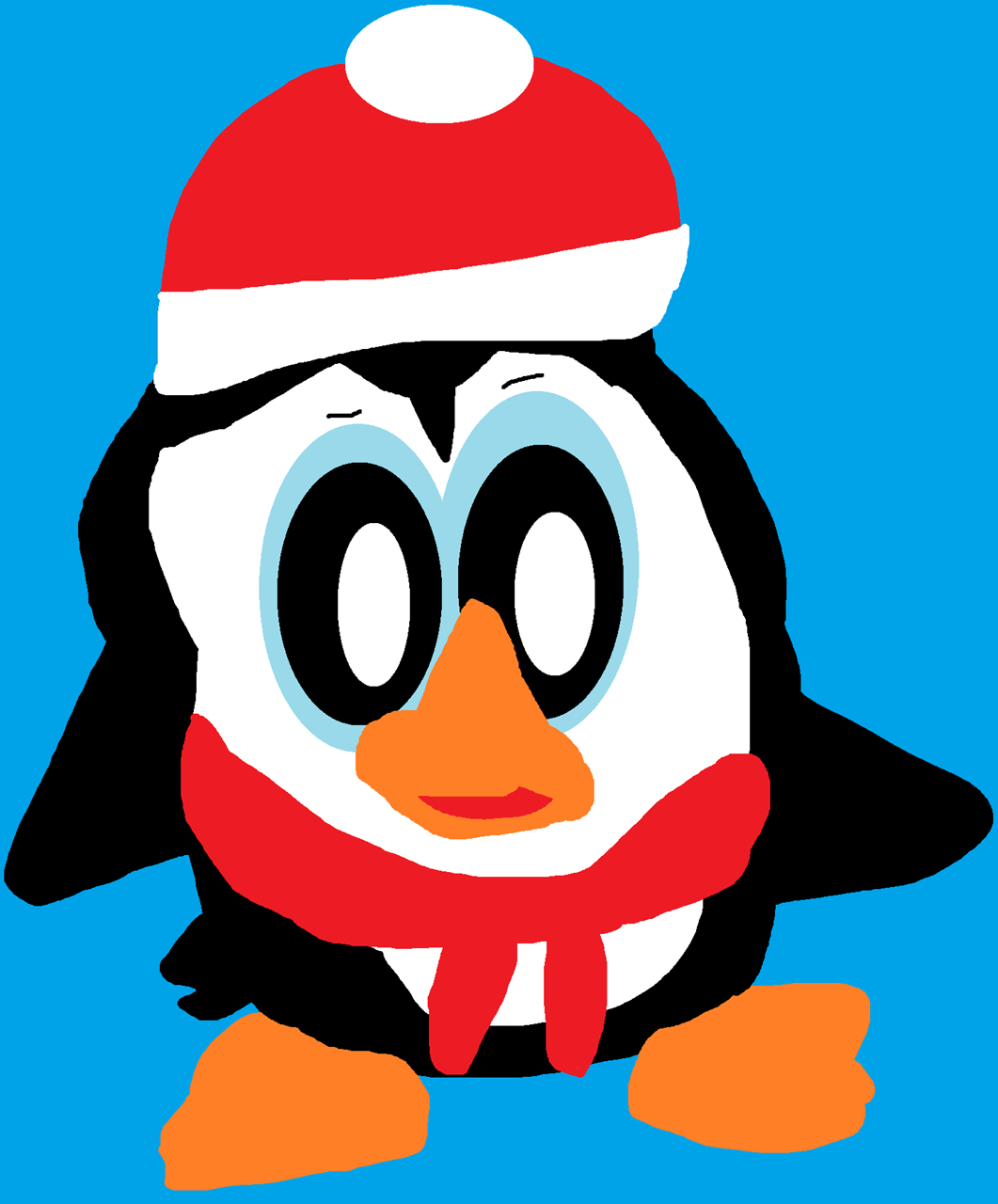 Random Penguin In Hat And Scarf For World Penguin Day by Falconlobo
