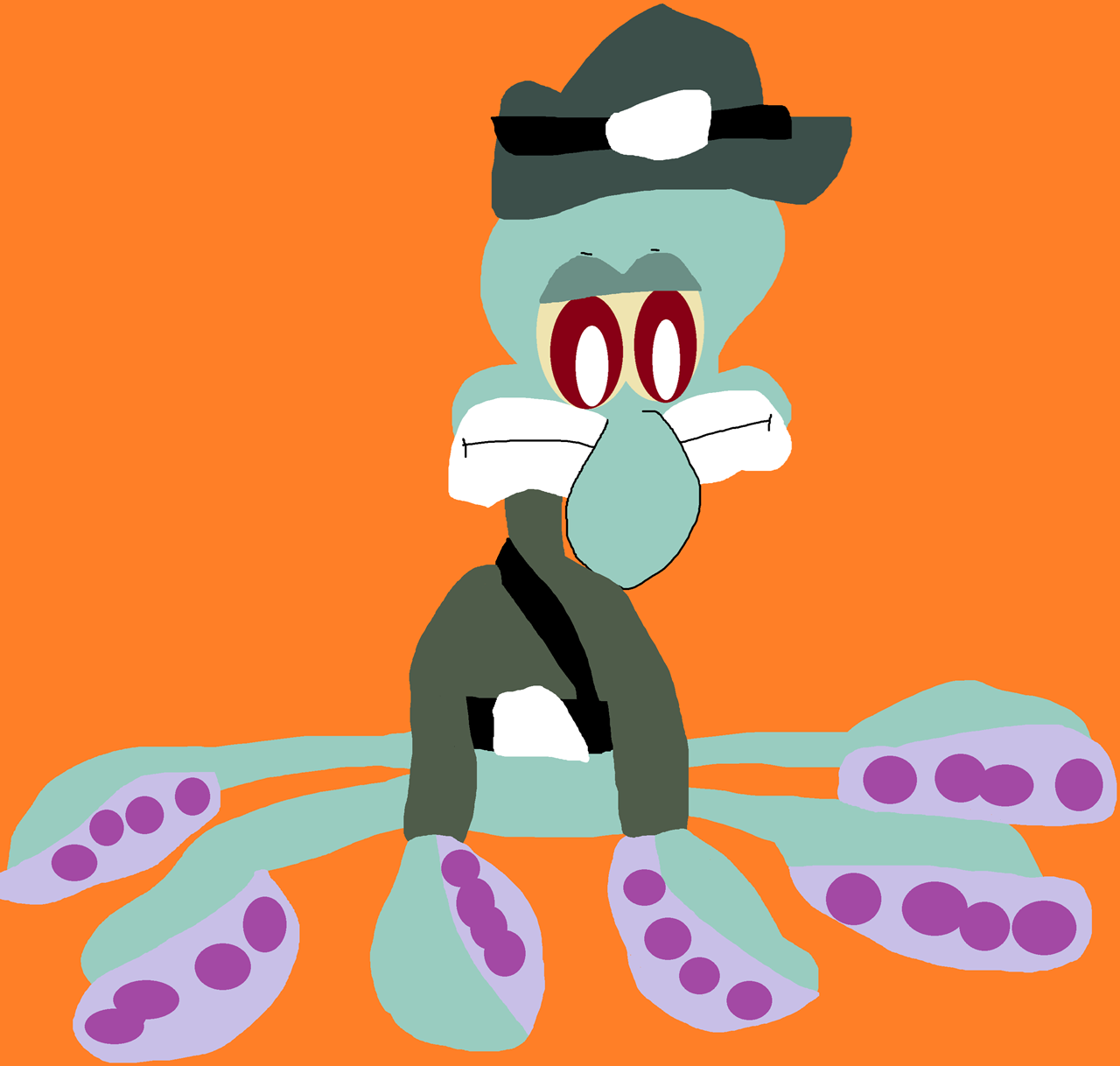 The Flying Dutchman Squidward Sitting Plush^^ by Falconlobo