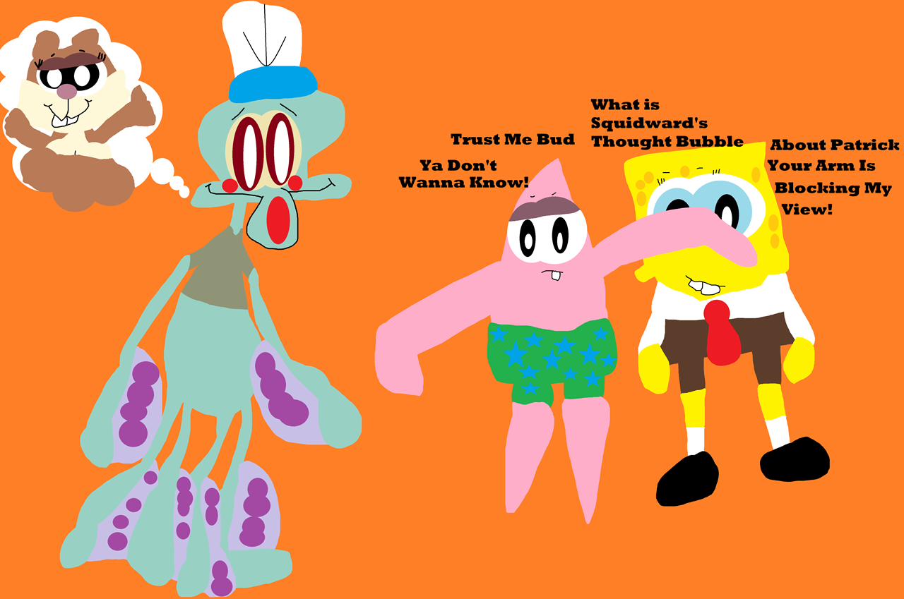Squidward's Thought Bubble^^ by Falconlobo