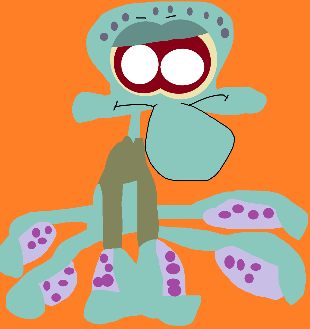Rando Squidward Sitting Plush^^ by Falconlobo