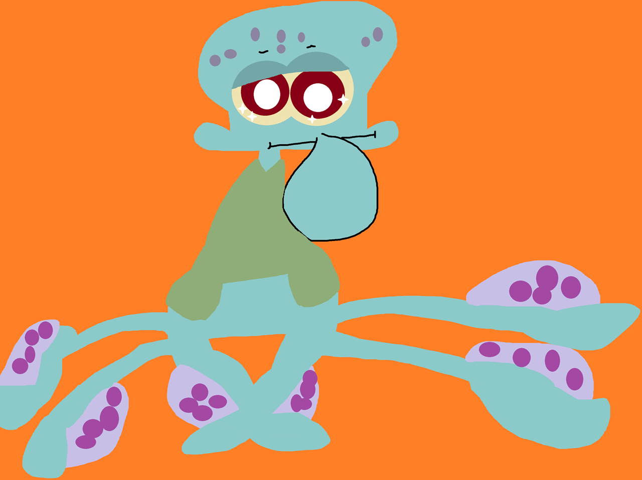 A Mix Of Two Of My Fave Squidward Plushies^^ by Falconlobo