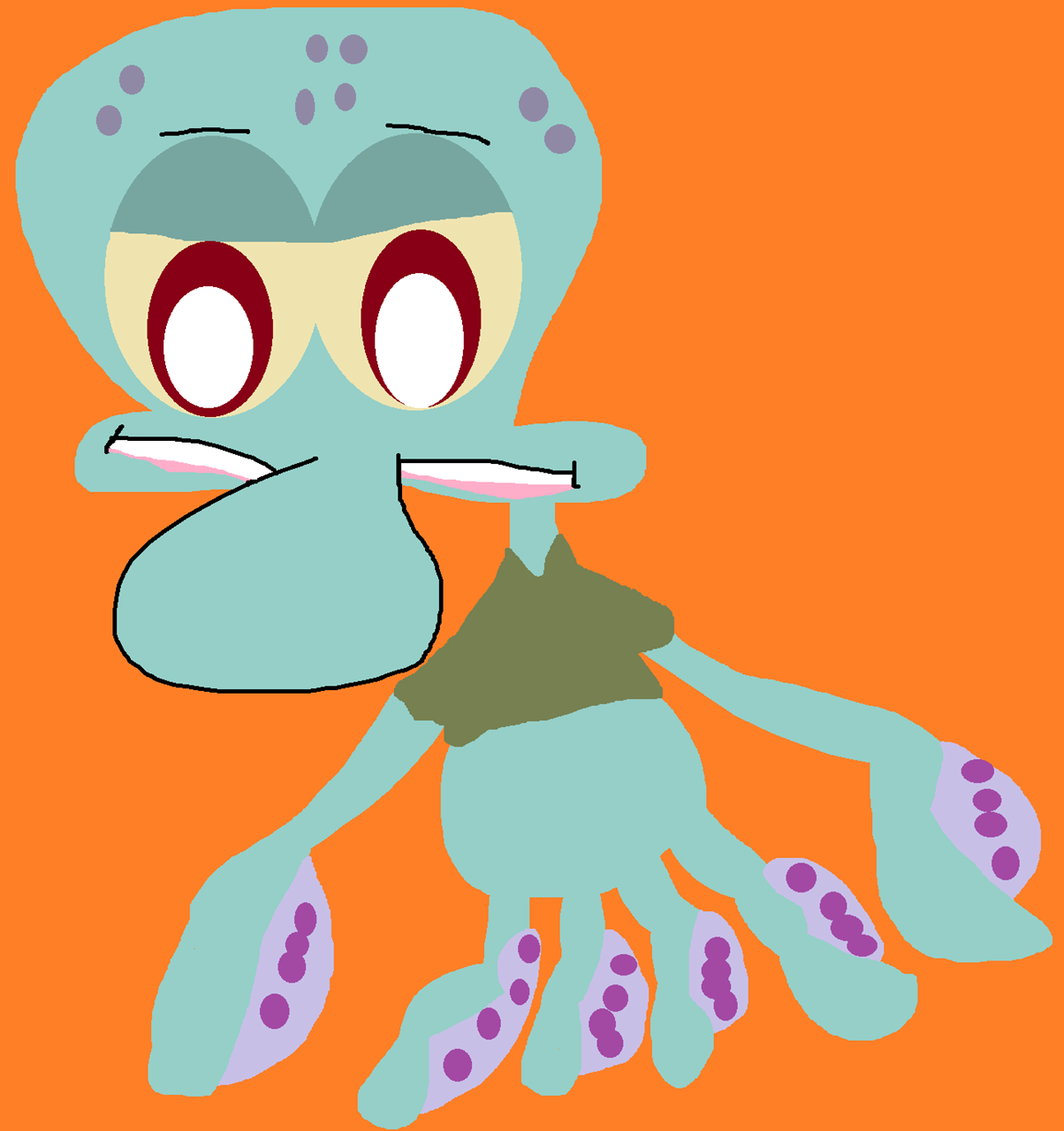 Squidward looking Annoyed^^ by Falconlobo