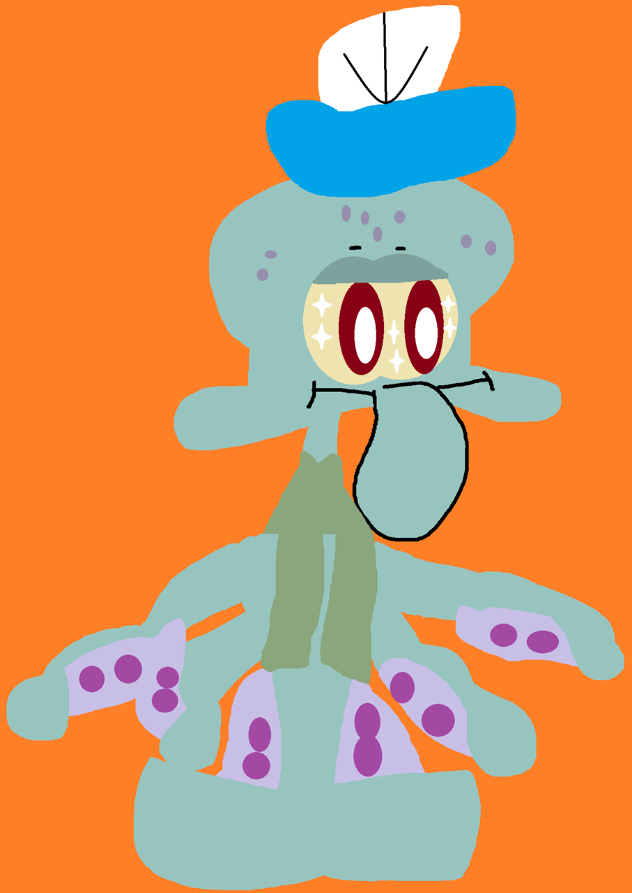 Squidward Plush With Hat Based On A Mix Of My Two Fave Plushies^^ by Falconlobo