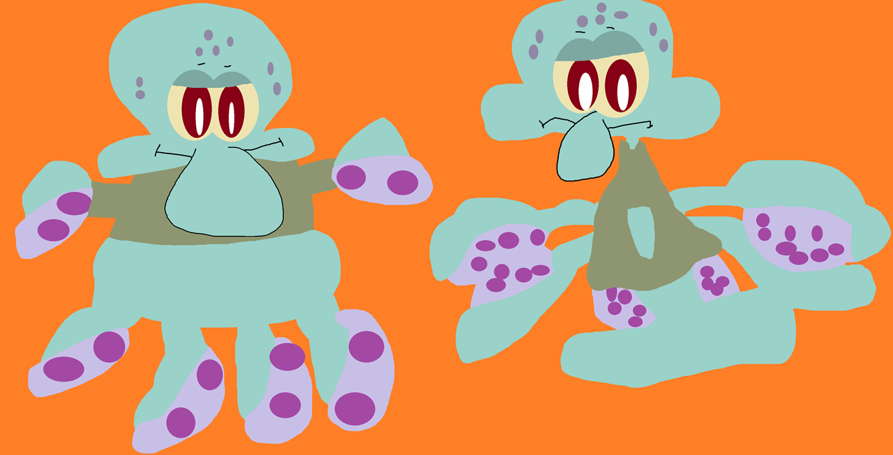 Two Of MY Fave Squidward Plushies^^ by Falconlobo