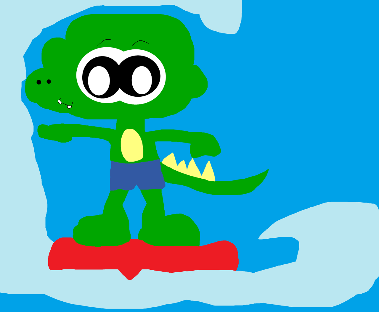 Surfing Gatortales Green Gator^^ by Falconlobo