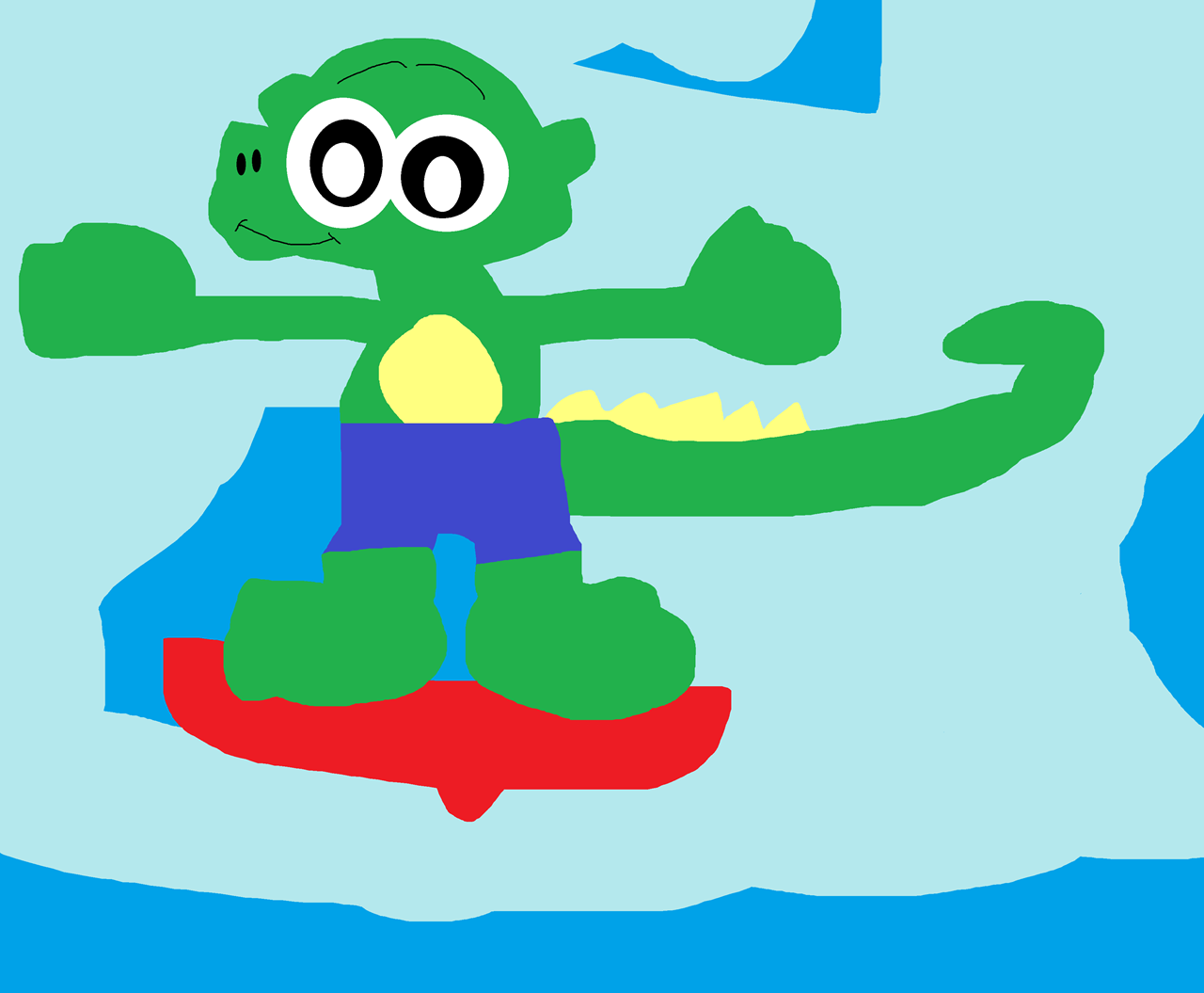 Surfing Gatortales Green Gator Again^^ by Falconlobo