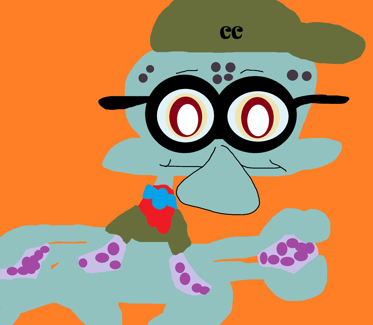 Camp Coral Squidward Sitting Plush^^ by Falconlobo