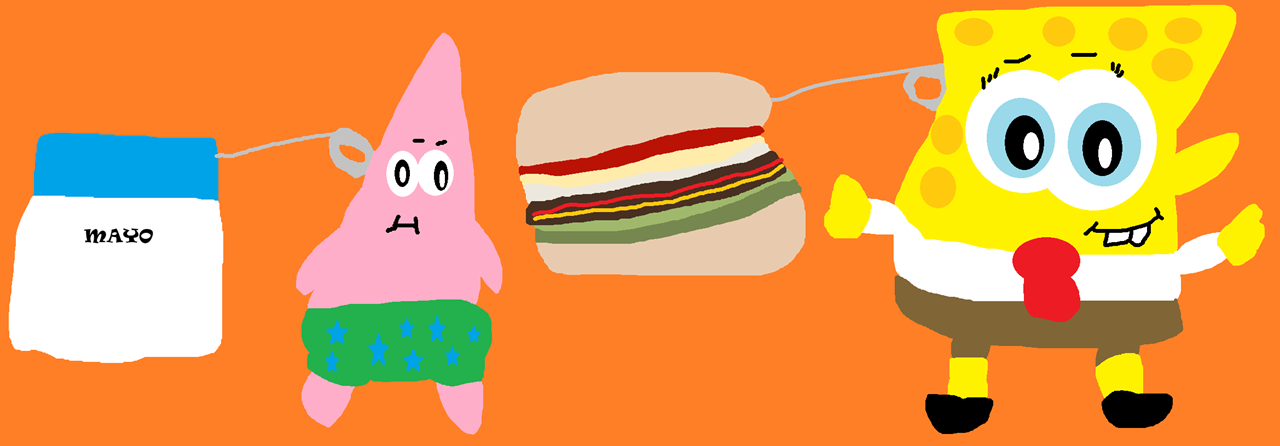 Patrick And SpongeBob Keyrings^^ by Falconlobo