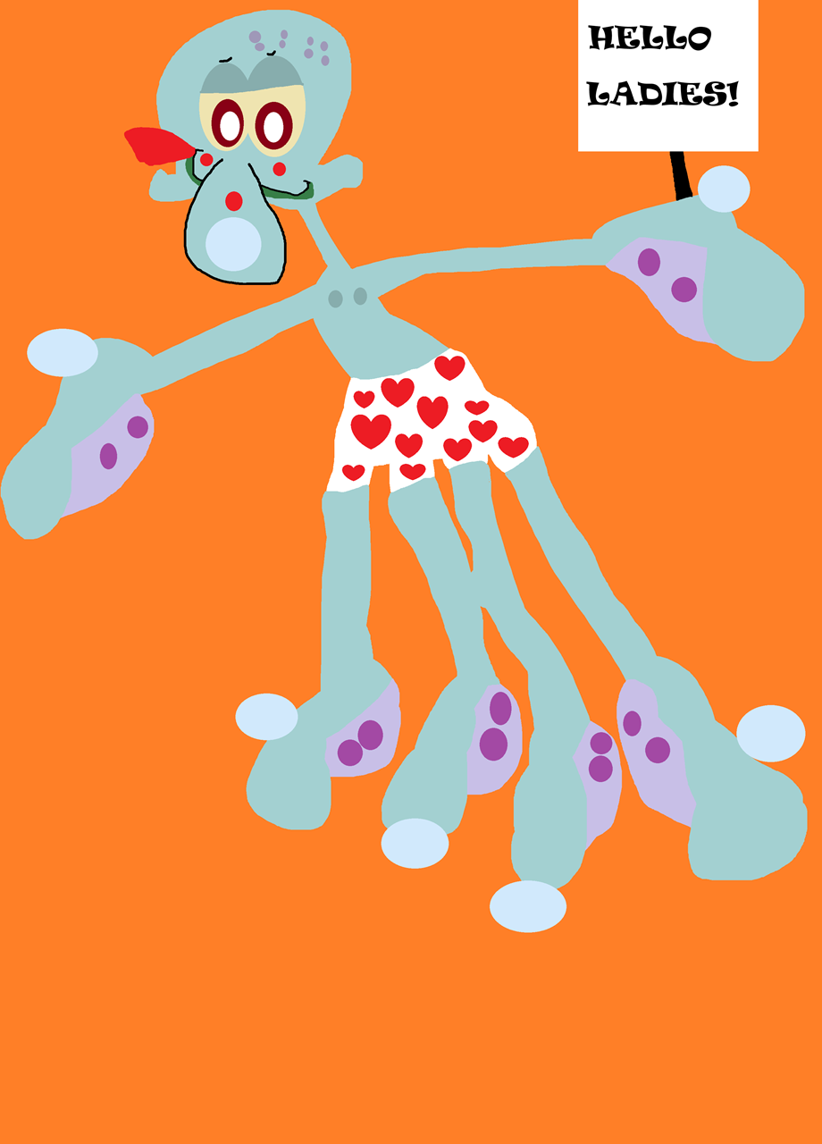 A Hello Ladies Squidward Suction Cup Plush^u^ by Falconlobo