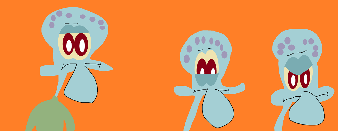 Three Squidwards^o^ by Falconlobo