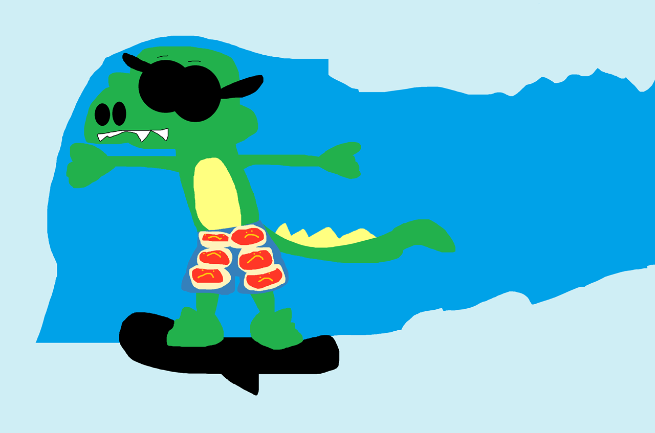 Surfing Gatortales Green Gator Yet Again Alt^^ by Falconlobo