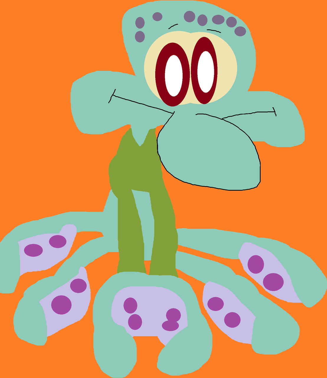 Cute Rando Squidward Sitting Plush^^ by Falconlobo