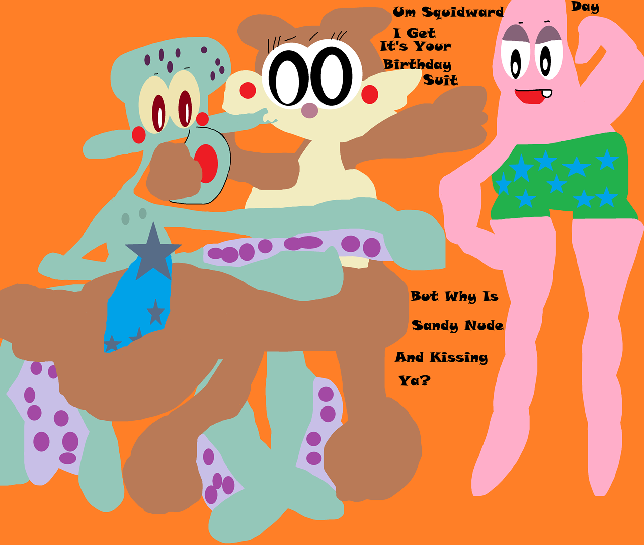 It's Squidward's Birthday Suit Day^^ by Falconlobo
