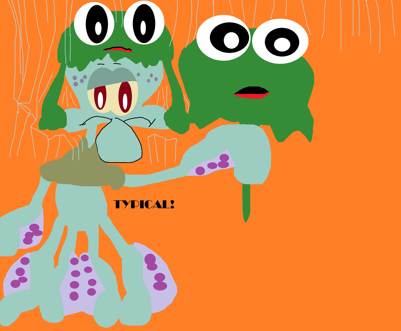 Squidward's Rainy Day%% by Falconlobo
