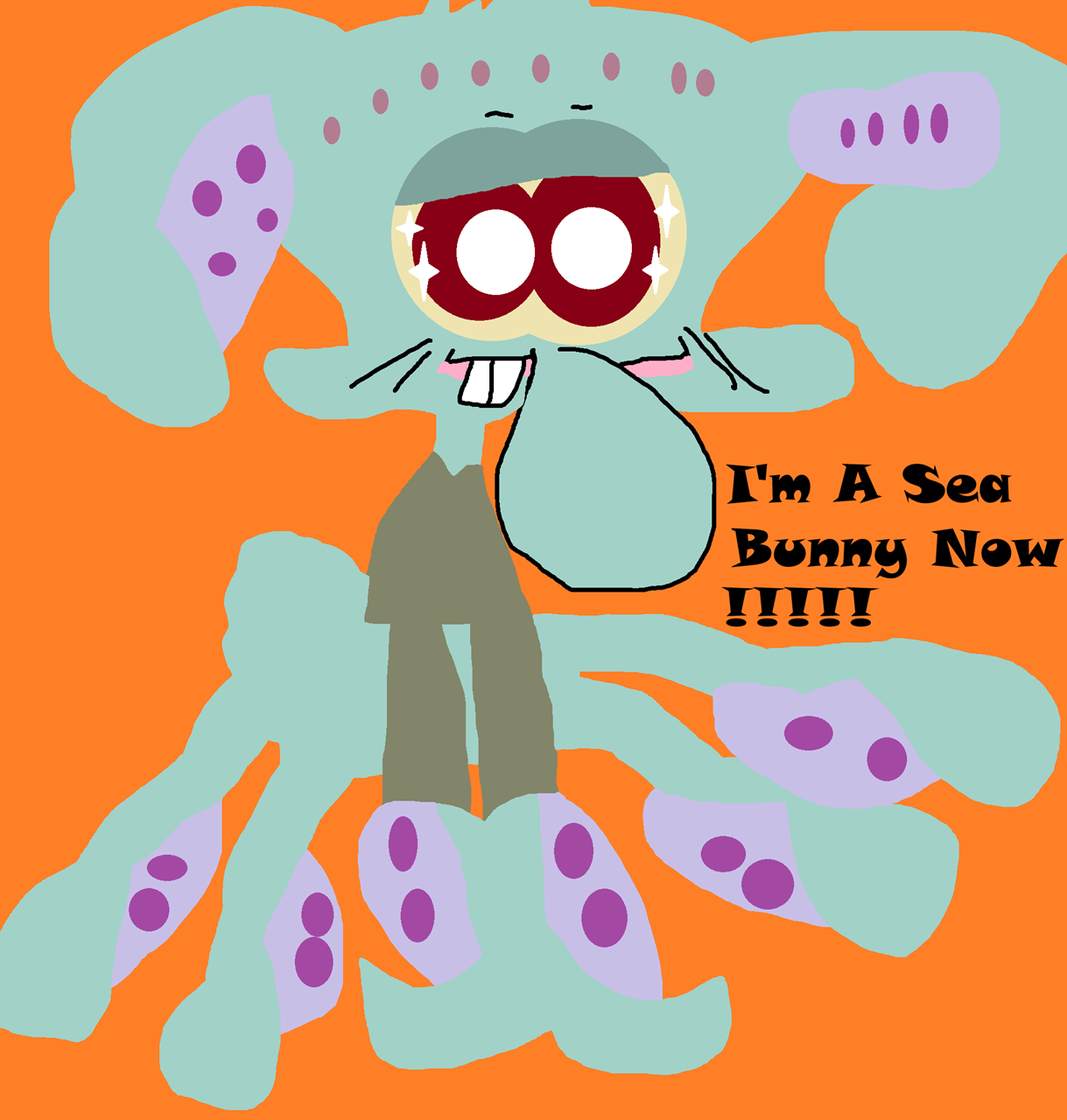 Squidward Seabunny Sitting Plush^0^ by Falconlobo