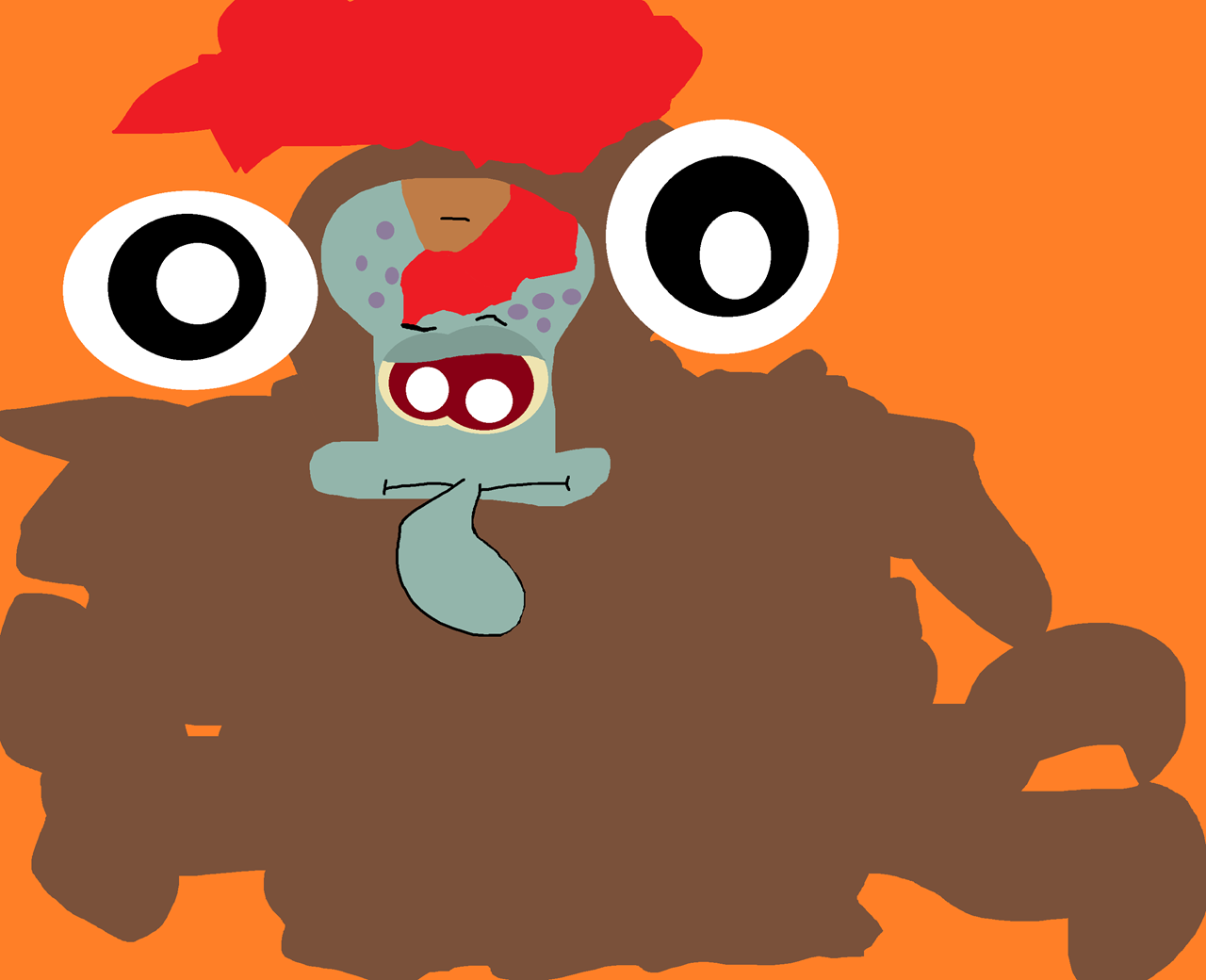 Squidward Sitting Turkey Plush^^ by Falconlobo