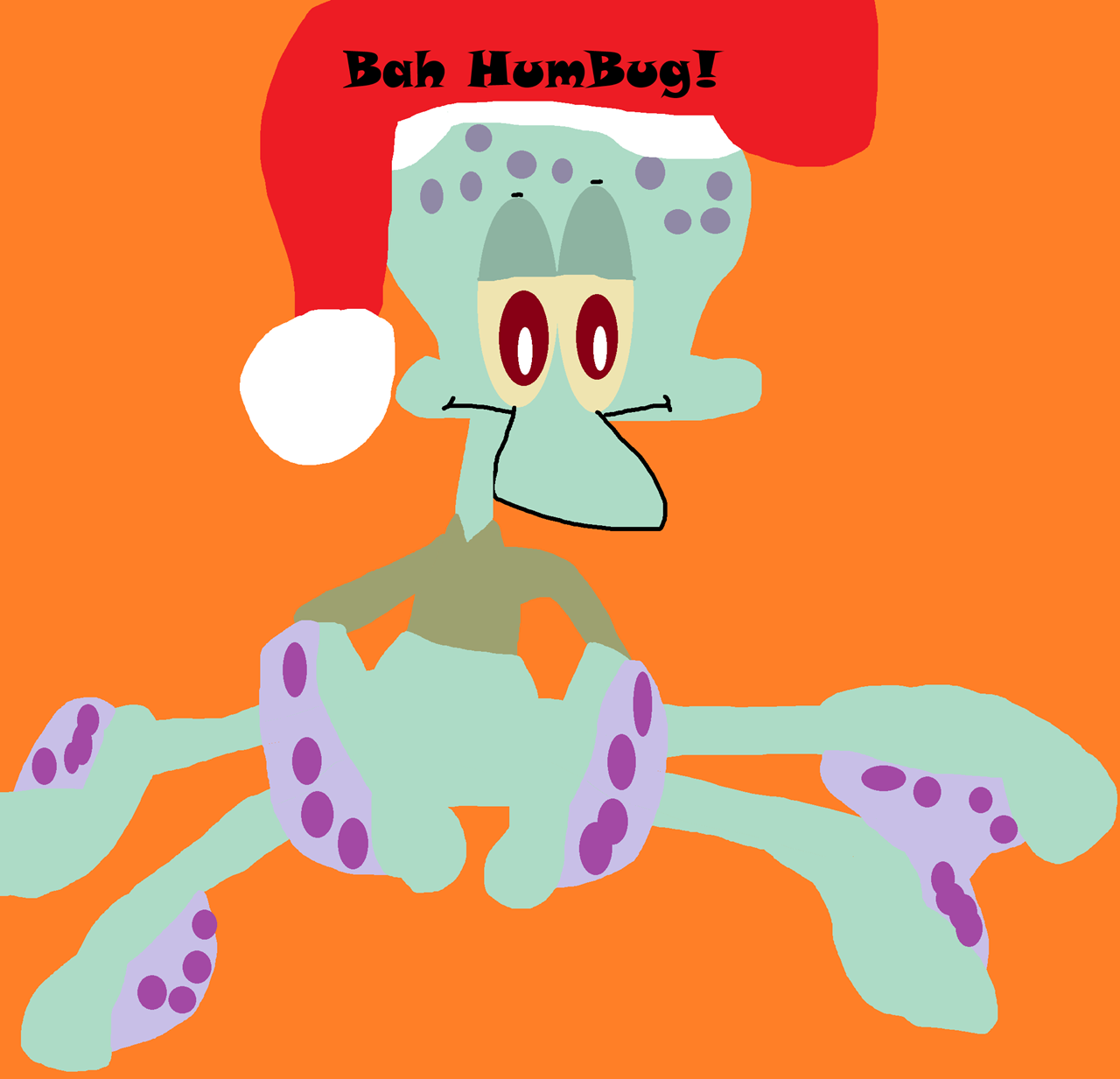 Anti Holiday Squidward Hat Plush^^ by Falconlobo