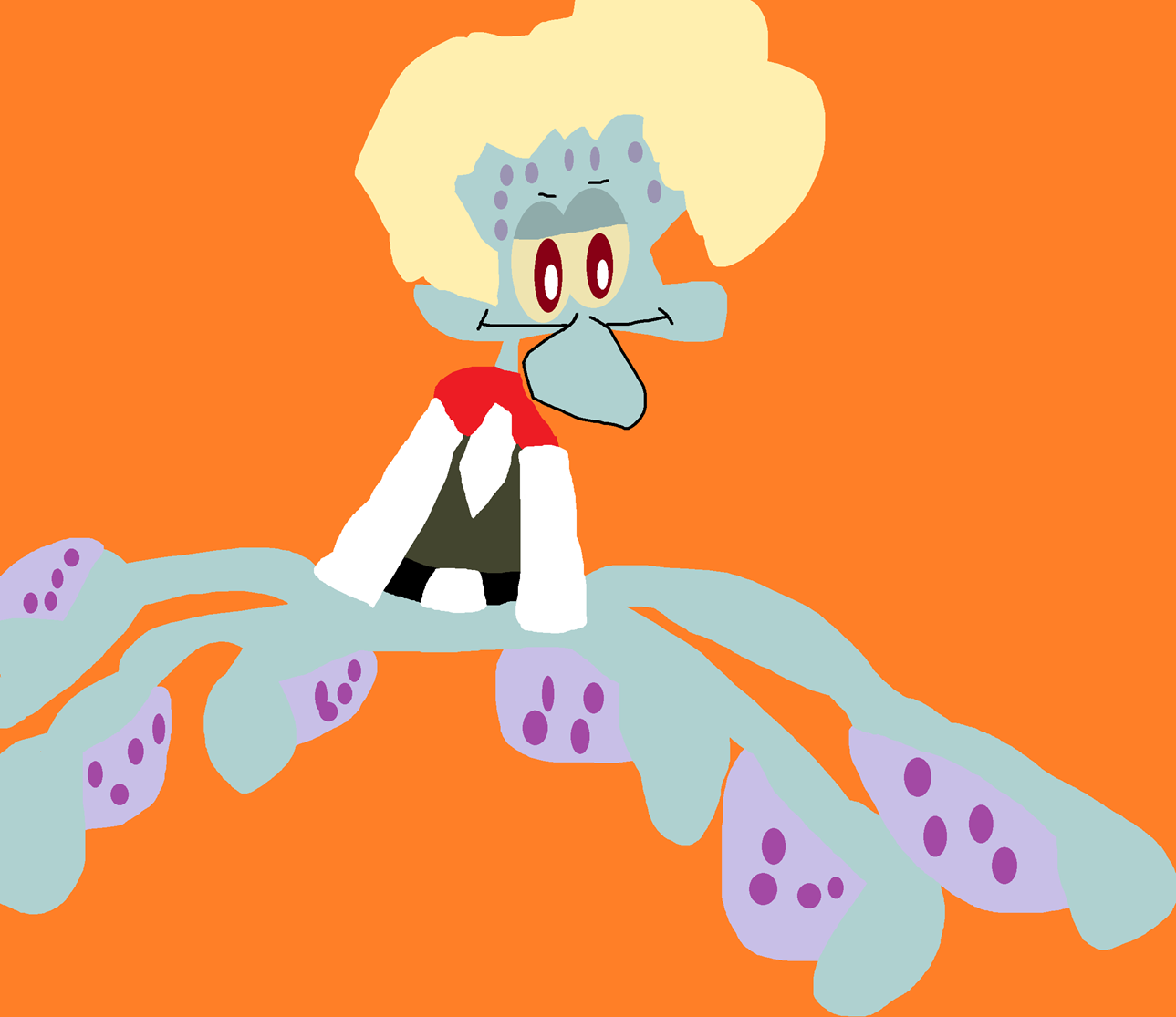 Squidward Pirate Sitting Plush^^ by Falconlobo