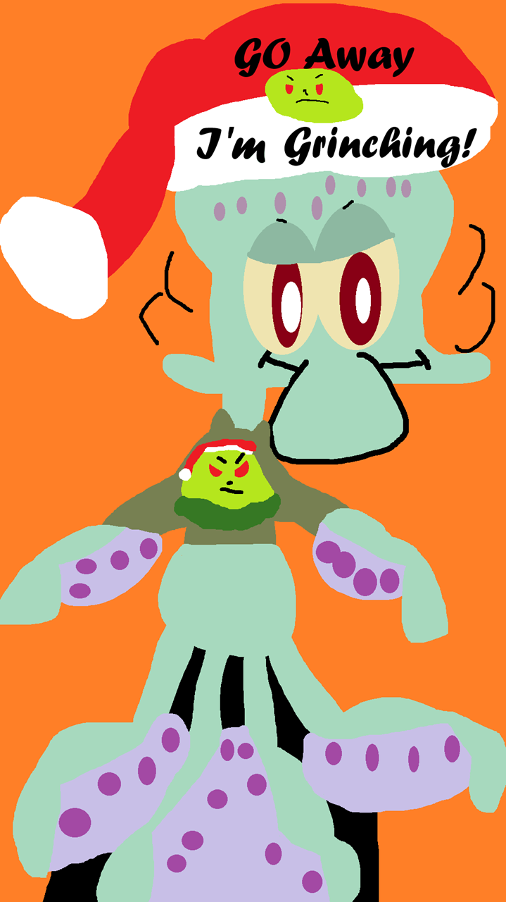 GO Away I'm Grinching Squidward Bobblehead^^ by Falconlobo